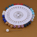 30* Crystal Diamante Wheel Long Pins Brooch Snag fit for Wedding Hat Hijab Scarf