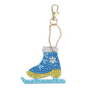 5pcs Special Shaped Full Drill Diamond Painting Christmas Keychains Women Girls