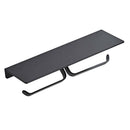 Aluminium Alloy Toilet Paper Holder with Phone Storage Shelf - Bathroom Tissue