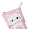 Cute Cat Pencil Case Flexible Pen Bag Zipper Box Makeup Brush Pouch White