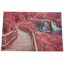 5x3ft Photography Backdrop Vinyl Autumn Scenery Red Leaves Waterfall Decor