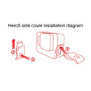 1pc ABS Side Door HDMI Port Cover For GoPro HERO6/HERO5