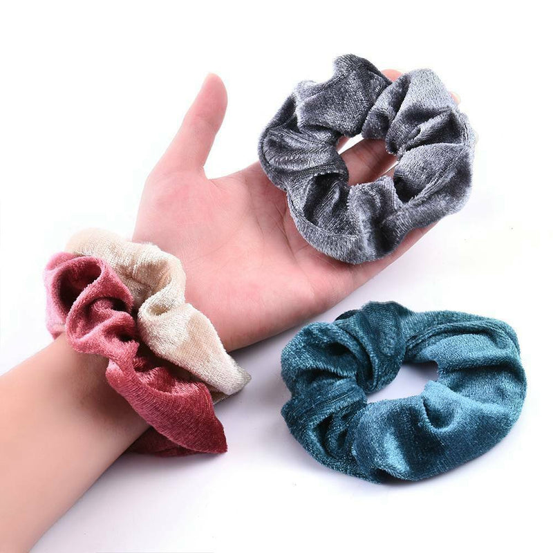 Premium Velvet Hair Scrunchies Hair Bands Scrunchy Hair Ties Girls 12-Packs