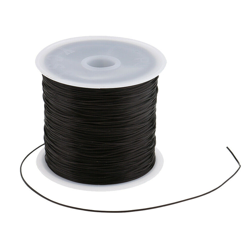 2 Rolls 60M Elastic Black Salon Hair Weave Sew Decoration Thread for Wig Weft