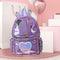 Cute Heart Sequins Travel Backpacks Women Shoulder School Bags (Purple) A
