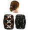 2Pcs  Wood Beads Double Hair Comb Clip Stretchy Thick Hair Clip Combs Girls