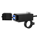 CS-757A1 Motorcycle Handlebar Mirror QC3.0 Dual USB Charger with Switch