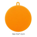 Silicone Dish Washing Brush Kitchen Pot Pan Bowl Cleaning Tools (Orange) A