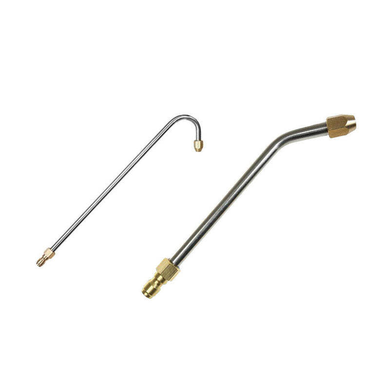 2pcs Water Washer Lance Spray Wand Angled Lance Extension Metal Pole 3600psi