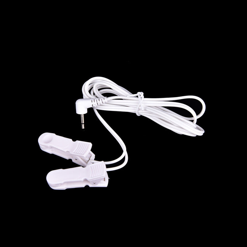 Electrode Lead Wires with 2 Ear Clips for Tens Machine Massager 2.5mm TEUS