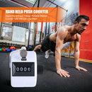 Digital Hand Press Clicker Portable Manual Tally with LED Backlight (White) A