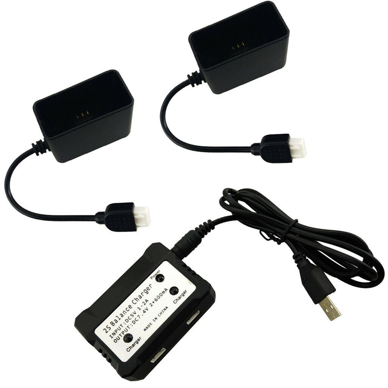 2in1,USB Battery Charger with 2PCS Conversion Line for  RC Brushless Quad-Axis