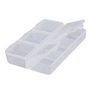 Mini Portable Empty Braille 6 Cells Pill Medicine Drug Storage Case Box Clear