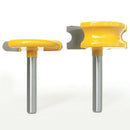 2 x Flute and Bead Canoe Joint Router Bit Set Wood Cutter for Plywood,Panels