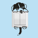 5x DIY Funny Cute Dog Switch Stickers Wall Stickers Home Bedroom Decoration