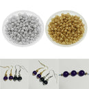 2-Box 1200Pcs Metal Hollow Round Beads Spacer DIY Jewelry Findings Wholesale
