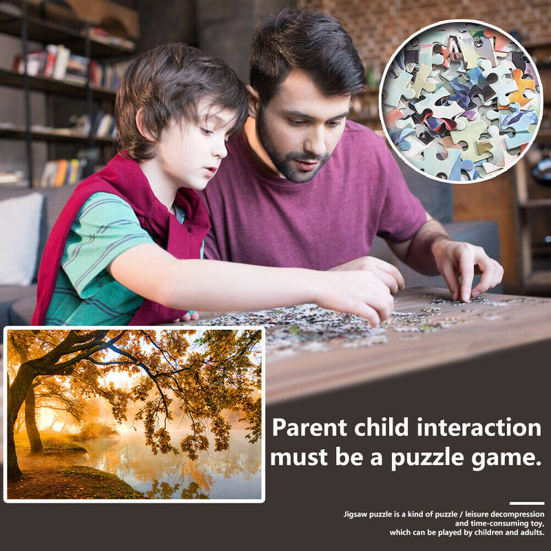 1000pcs DIY Paper Jigsaw Toys Autumn Morning Puzzle Picture Room Decoration