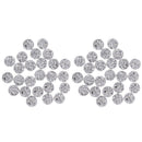48Pcs Rhinestone Flatback Diamond Buttons for Wedding Hat Sewing Accessories