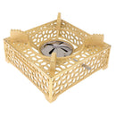 Outdoor Travel Camping Cooking Spirit Burner Alcohol Stove - Square yellow
