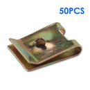 Car Auto Door Trim Panel Fastener Clip U Nuts Self Retaining U Type Nuts Pack 50