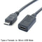 USB Type-c Female to Micro USB Male OTG Connector Cable AdapterOZ