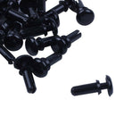 100 Pcs Black Nylon 3.0mm Bottom Dia Push Clips Rivets Fasteners R3080