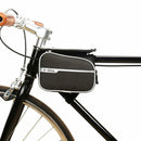 Bicycle Front Top Tube Frame Touch Screen Saddle Bag Phone Holder (Black)