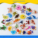 32pcs Magnetic Fishing Educational Fishing Game Wooden Toys Kids Baby Gifts