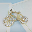Rhinestone Bicycle Bike Shape Brooch Pin Jewelry Jacket Scarf Collar Bag Del
