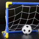 Indoor Mini Folding Football Soccer Ball Goal Post Pump Sport Net DIY Set W9P9