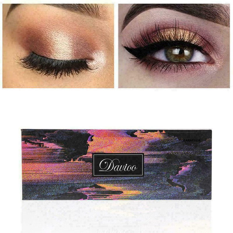 12Color Beauty Glazed Pressed Palette Glitter Eyeshadow Matte Makeup Waterp A3N2