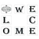 8PCS Reusable Welcome Sign Stencils For Painting On Wood Large Individual Temp