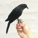 28cm Realistic Artificial Bird Raven for Garden Home Tree Decor Ornament