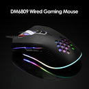 DM6809 Lightweight Computer Laptop 3200dpi Mice Wired RGB Office Gaming Mouse
