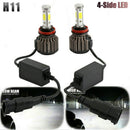 X6 4-Side H11 H8 H9 LED Headlight Kits 220W 32000LM Bulbs High Power 6000K