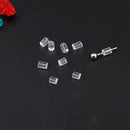200PC Heavy Duty Rubber Earring Backs Sleeves Holders Stopper Round Silicone