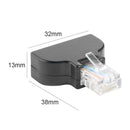 RJ45 Ethernet Male to 8 Pin AV Screw Terminal Adapter for Cat7 Cat6 Cat5