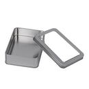 3x Rectangle Tin Storage with Window Lids Small Parts Beads Storage Case Box