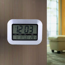 Practical Digital Thermometer Temperature Meter Alarm Clock Calendar WHITE