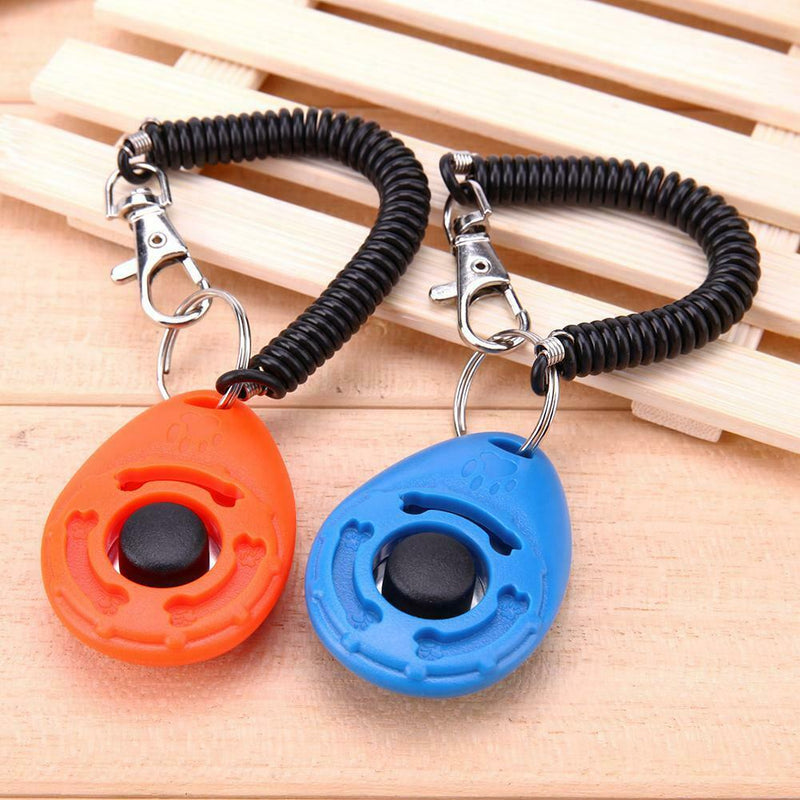 5pcs Pet Dog Training Clicker Pet Trainer Tool Key Chain (Fixed 5 Colors)
