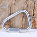 316 Stainless Steel 60KN Screwgate Locking Triangle Carabiner Outdoor Climbing