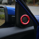 Door Audio Speaker Rings, Anodized Aluminum A-Pillar Loudspeaker Decoration