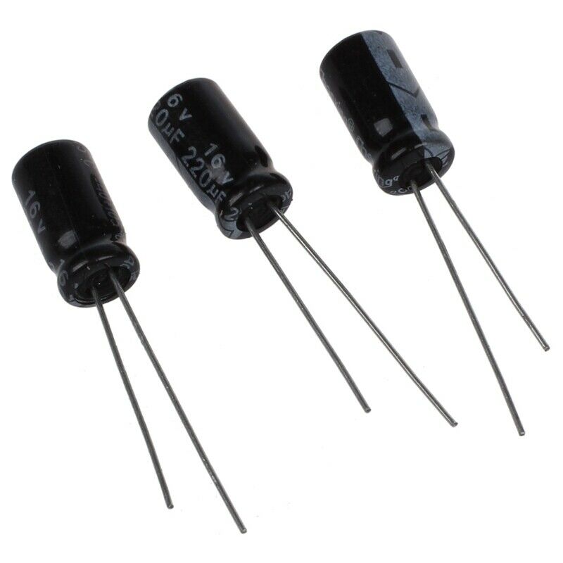 50 Pcs 220uF 16V Aluminum Electrolytic Capacitor Radial 12.5 x 6mm R7F9