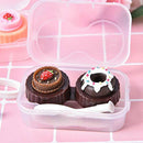 1Pc Cartoon Cake Contact Lenses Box Beauty Case Refillable Bottles Travel C