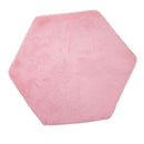 Pink Hexagon Rug Play Mat | Plush Carpet Mat Soft Rug Pad for Princess Tent for
