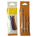 9 Pcs Sewing Random Color Home Knitting Bent Tip Large Eye Needle Threader Set