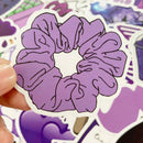 50Pcs No Repeat Purple Fresh Cartoon Stickers For Luggage Bicycle Car PhoJBTEUS