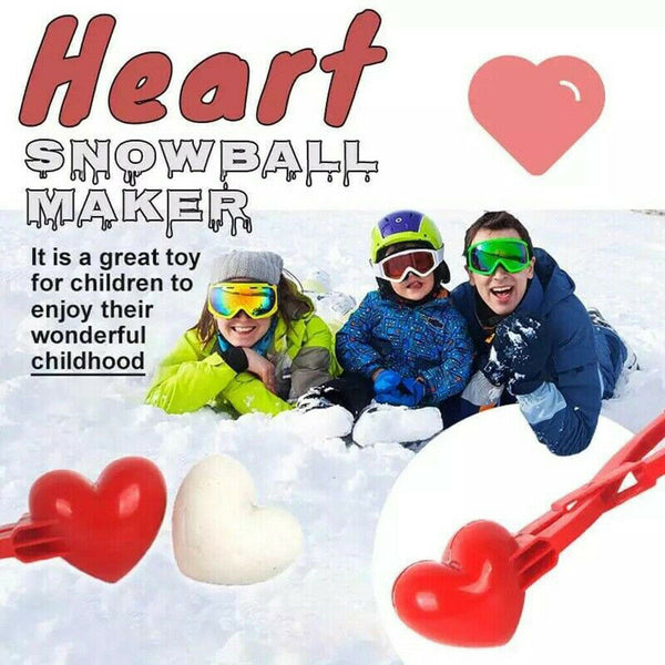 5pcs Heart Shaped Snow Ball Maker Beach Sand Mold Snow Scoop Maker Outdoor