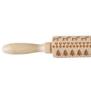 Christmas Snowflake Elk Wooden Rolling Pin Dough Engraved Roller for Baking