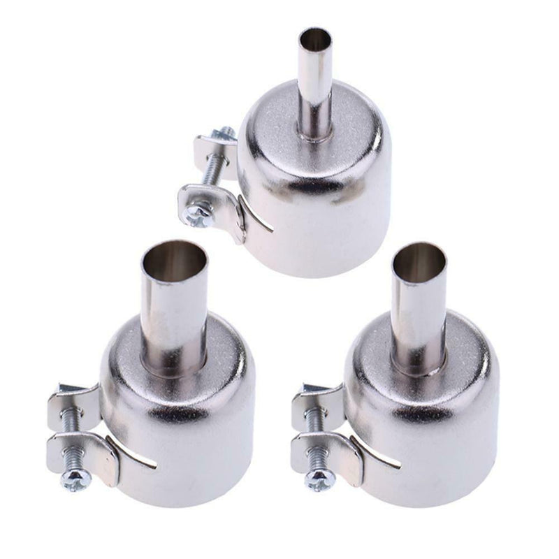 3pcs Stainless Steel Hot Air Nozzles for 858D 878D 898D Soldering Station A